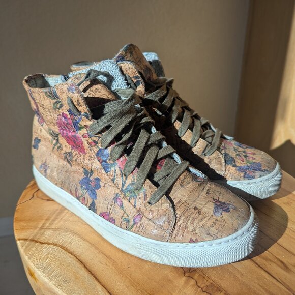 Cork high top sneakers size 8.5 - Picture 1 of 10